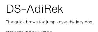DS-AdiRek.ttf字體轉換器圖片