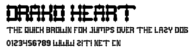 DRAKO HEART.ttf字體轉換器圖片