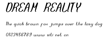 DREAM REALITY.ttf字體轉換器圖片