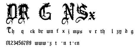 DRAGONSx.ttf字體轉換器圖片