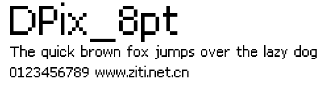 DPix_8pt.ttf字體轉換器圖片
