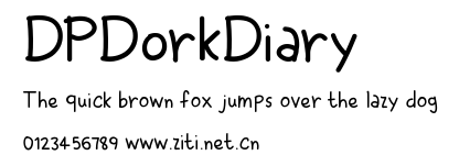 DPDorkDiary.ttf字體轉換器圖片