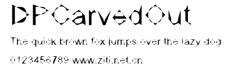 DPCarvedOut.ttf字體轉換器圖片