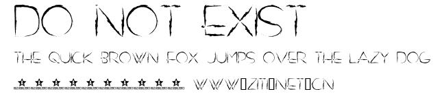 DO NOT EXIST.ttf字體轉換器圖片