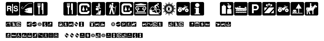 DNR Recreation Symbols.ttf字體轉換器圖片