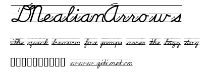 DNealianArrows.ttf字體轉換器圖片