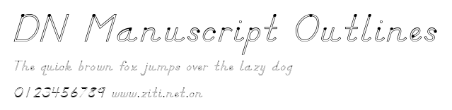 DN Manuscript Outlines.ttf字體轉換器圖片