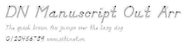DN Manuscript Out Arr.ttf字體轉換器圖片