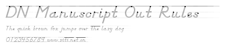 DN Manuscript Out Rules.ttf字體轉換器圖片