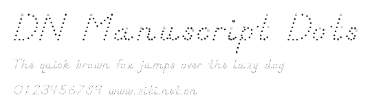 DN Manuscript Dots.ttf字體轉換器圖片