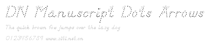 DN Manuscript Dots Arrows.ttf字體轉換器圖片