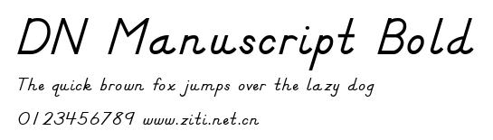 DN Manuscript Bold.ttf字體轉換器圖片