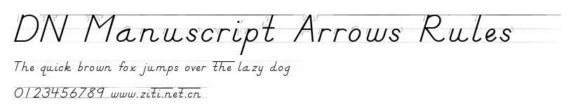 DN Manuscript Arrows Rules.ttf字體轉換器圖片