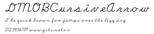 DMOBCursiveArrow.ttf字體轉換器圖片