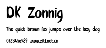 DK Zonnig.ttf字體轉換器圖片