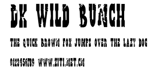 DK Wild Bunch.otf字體轉換器圖片