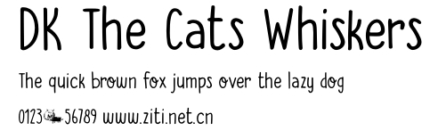 DK The Cats Whiskers.otf字體轉換器圖片
