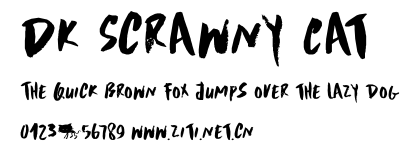 DK Scrawny Cat.otf字體轉換器圖片