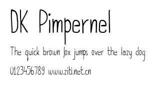 DK Pimpernel.ttf字體轉換器圖片