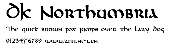 DK Northumbria.otf字體轉換器圖片