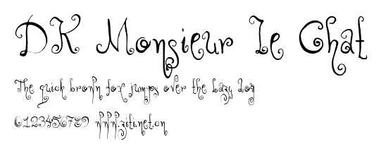 DK Monsieur Le Chat.ttf字體轉換器圖片