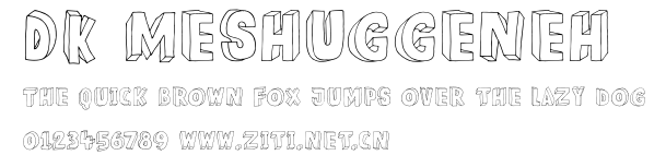 DK Meshuggeneh.otf字體轉換器圖片