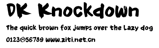 DK Knockdown.otf字體轉換器圖片