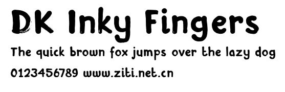 DK Inky Fingers.otf字體轉換器圖片