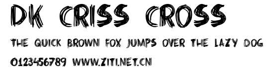 DK Criss Cross.ttf字體轉換器圖片
