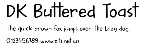 DK Buttered Toast.otf字體轉換器圖片