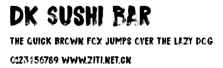 DK Sushi Bar.ttf字體轉換器圖片