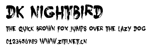 DK Nightbird.ttf字體轉換器圖片