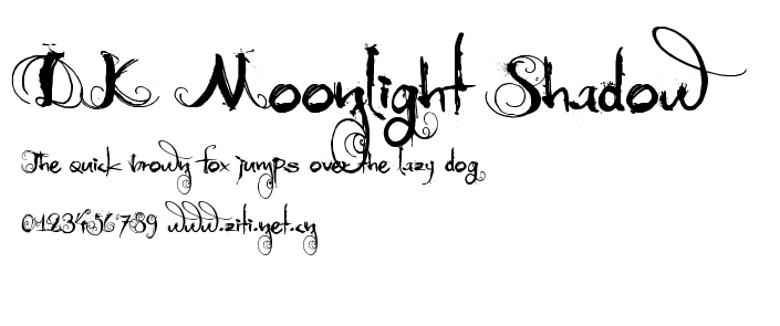 DK Moonlight Shadow.ttf字體轉換器圖片