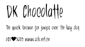 DK Chocolatte.otf字體轉換器圖片