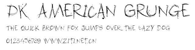 DK American Grunge.ttf字體轉換器圖片