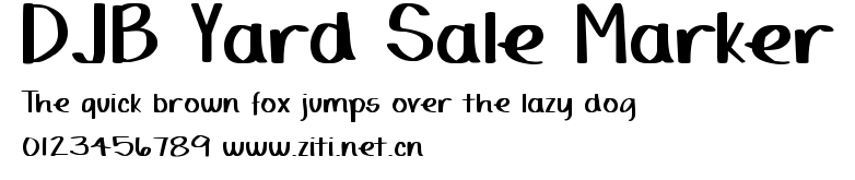 DJB Yard Sale Marker.otf