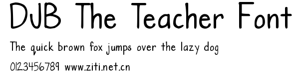 DJB The Teacher Font.ttf字體轉換器圖片