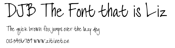 DJB The Font that is Liz.ttf字體轉換器圖片