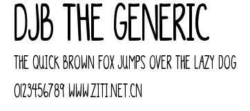 DJB The Generic.ttf字體轉換器圖片