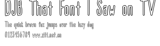 DJB That Font I Saw on TV.ttf字體轉換器圖片