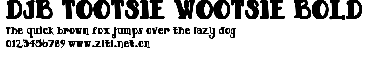 DJB TOOTSIE WOOTSIE BOLD.ttf字體轉換器圖片