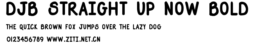 DJB Straight Up Now Bold.ttf字體轉換器圖片