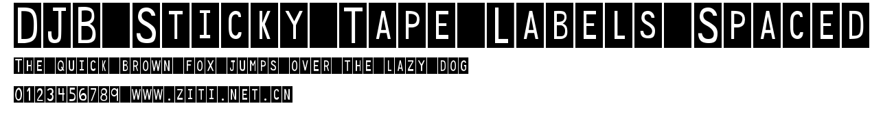 DJB Sticky Tape Labels Spaced.ttf字體轉換器圖片