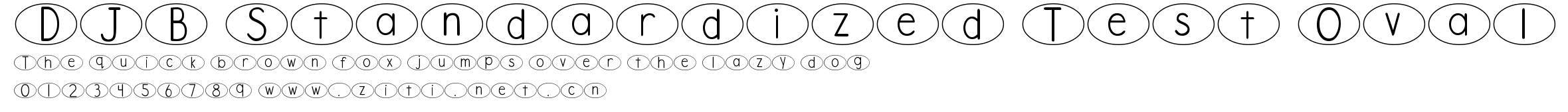 DJB Standardized Test Oval.ttf字體轉換器圖片