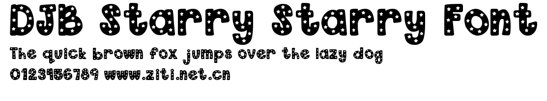DJB Starry Starry Font.ttf字體轉換器圖片