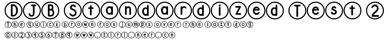 DJB Standardized Test 2.ttf字體轉換器圖片