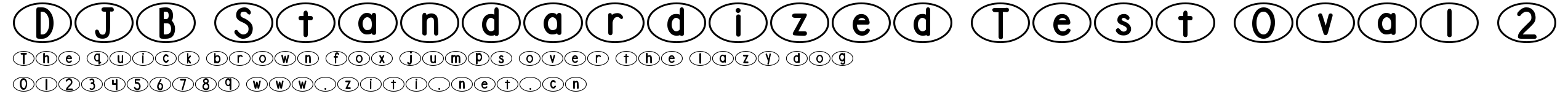 DJB Standardized Test Oval 2.ttf字體轉換器圖片