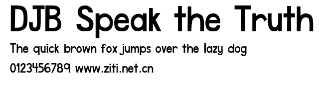 DJB Speak the Truth.ttf字體轉換器圖片