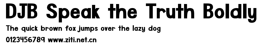 DJB Speak the Truth Boldly.ttf字體轉換器圖片