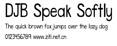 DJB Speak Softly.ttf字體轉換器圖片